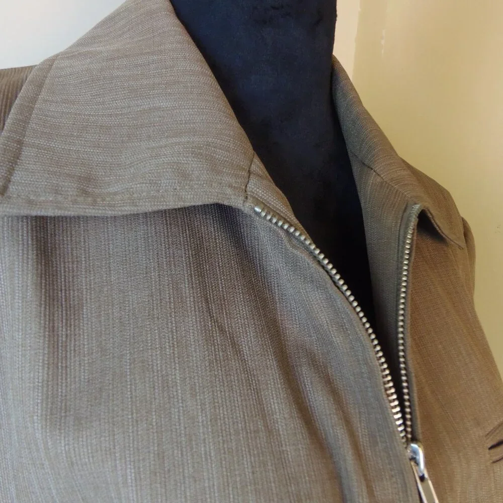 Vintage Haband Lion's Den Men's 44R‎ Front Zip Leisure Jacket MCM Hipster